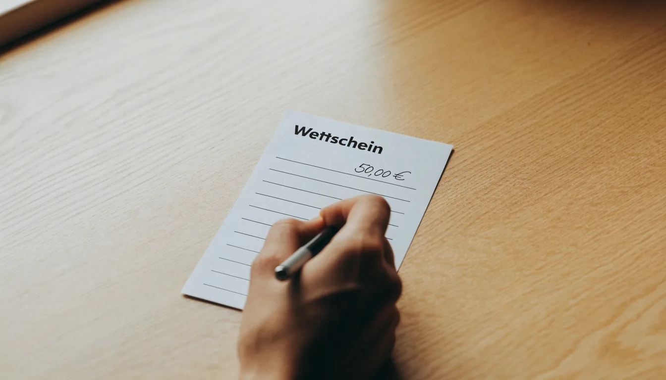 Eine Messingwaage und ein Richterhammer aus Holz stehen auf einem hellen Tisch vor unscharfem Hintergrund.
